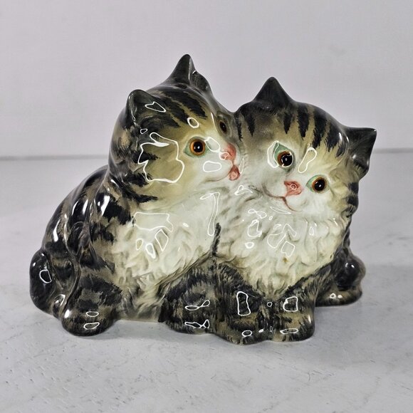 Beswick England Shaded Grey Persian Kittens 1316 Cat Figurine - Picture 2 of 8